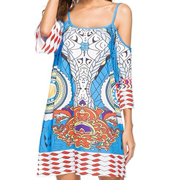 Xcel Couture Dresses & Skirts - NWT Blue Print Women's Summer Dress